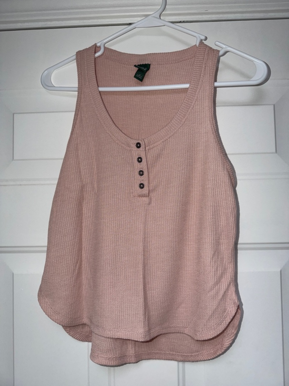 wild fable Blush Pink Waffle Henley Tank